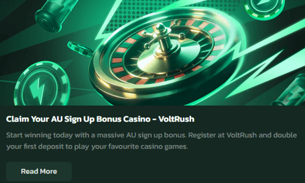 Claim Your AU Sign Up Bonus Casino - VoltRush